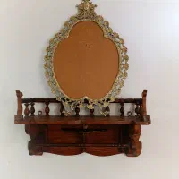 ایینه بزنز قدیمی مجسمه دار