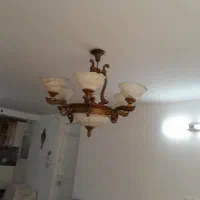 یه جفت لوستر چوبی خارجی ایتالیایی|لوستر و چراغ آویز|ری, دولتآباد|دیوار