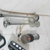 اژیر پلیسی ۸ حالته و بوق دولول شیپوری پمپ برقی|قطعات یدکی و لوازم جانبی|میبد, |دیوار