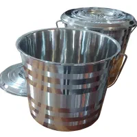 سطل استیل درب دار ۱۲ ،۱۵ و ۲۰ لیتری