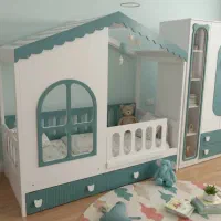 تخت خواب کمد دراور سیسمونی نوزاد نوجوان ویترین|تخت و سرویس خواب|تهران, نمایشگاه بین المللی|دیوار