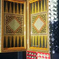 تخته نرد و صفحه شطرنج خاتم ( ستونی درجه 1)