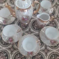 سرویس قهوه خوری  آنتیک با ۱۰۰ سال قدمت