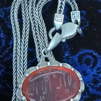 زنجیر نقره تایلندی پلاک نقره عقیق|جواهرات|کرج, شهرک بنفشه|دیوار