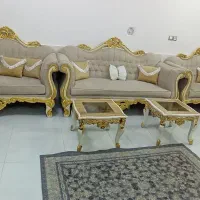 مبل نیمه استیل 9نفره همراه با میز