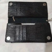 کیف پول چرم مصنویی مشکی