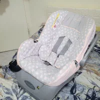 کریر و صندلی ماشین مارک صورتی دخترانه درحدنو