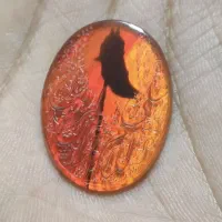 فروش نگین عقیق مصور راس الحسین کلکسیونی