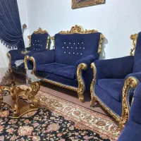 مبلمان ۷ نفره به همراه جلو مبلی و دوعدد عسلی