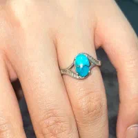 انگشتر نقره فیروزه باتخفیف