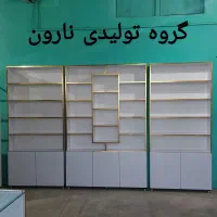 کتابخانه دکوراتیو ویترین مدرن قفسه شلف (کد۱۱۰)