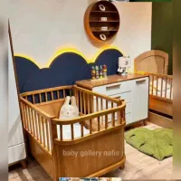 تخت کنار مادر گهواره سنتی سرویس خواب نوازدمدل لیزا