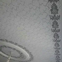 طرح کاغذ دیواری با رنگ سختمانی|خدمات پیشه و مهارت|کاشان, راوند|دیوار