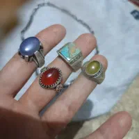 انگشتر و زنجیر نقره|جواهرات|خمین, |دیوار