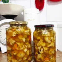 ترشی گل کلم با سرکه سیب خونگی کاملا بهداشتی