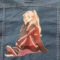 کت جین آبی کاغذی دخترانه|کفش و لباس بچه|کرج, کیانمهر|دیوار