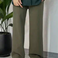 شلوار نیم بگ کتان زنانه