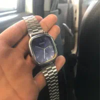 ساعت فلزی با صفحه سرمه ای Casio