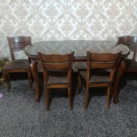 فروش میز ناهار خوری ۶نفره جنس چوب راش با صندلی