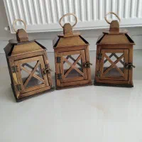 فانوس های تمام چوب|صنایع دستی و سایر لوازم تزئینی|شاندیز, |دیوار