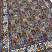 فرش دستبافت جفت نه متری گل ابریشم|فرش|مشهد, راهنمایی|دیوار