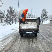 نیرو شهرداری تهران برفروبی