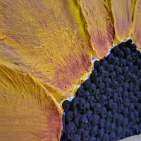 تابلو نقاشی رنگ روغن برجسته آفتابگردان