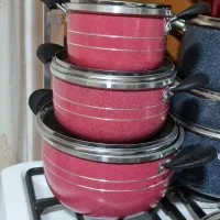 ماهیتابه قابلمه تابه  ۳ تایی تک دسته و دوسته