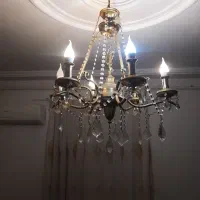 لوستر ۶پر با لامپ برنجی|لوستر و چراغ آویز|لاهیجان, کوی خزر|دیوار