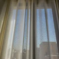 پرده حریر پانچی با چوب پرده|پرده، رانر، رومیزی|تهران, توحید|دیوار