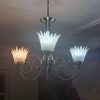 ۲ عدد لوستر سه شعله برنزی