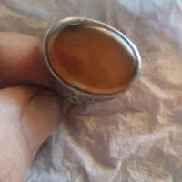 انگشتر عقیق یمنی عسلی|جواهرات|آشخانه, |دیوار