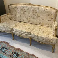 مبل استیل تمیز در حد نو ۸ نفره همراه نهارخوری۹ نفر