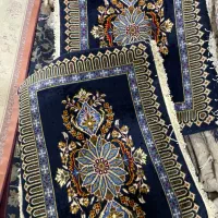 یک جفت پشتی دستبافت سرمه ای رنگ کاشان|پشتی|تهران, آرژانتین|دیوار