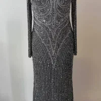 لباس مجلسی وارداتی، فول سنگ، تمام کار دست.