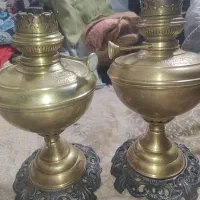 یکجفت لمپا برنجی قدیمی اصل انگستان