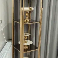 بوفه همراه وسایل تزیینی و دکور ال ای دی