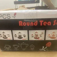 سرویس چایخوری سفید و مشکی دسینی