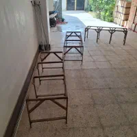 میز چوبی ۳ عدد . به عنوان پایه گل و قفسه|گل و گیاه طبیعی|بجنورد, |دیوار