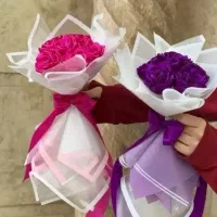 دسته گل روبانی