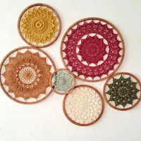 رومیزی و ماندالا دیواری|صنایع دستی و سایر لوازم تزئینی|قائمشهر, |دیوار