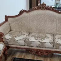 مبلمان سلطنتی ۹نفره بامیز جلومبلی وعسلی