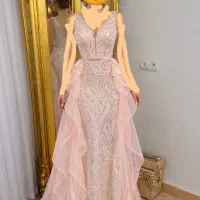 لباس مجلسی پولکی دو دامنه