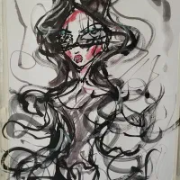 نقاشی دختر روح شده