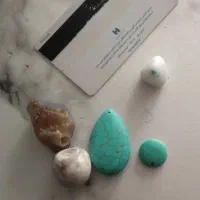 دوعددسنگ فیروزه ودوعددسنگ الماس