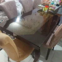 میز ناهار خوری چوبی‌۶‌نفره،میزسالم‌صندلی هاکارکرده|میز و صندلی غذاخوری|مشهد, شهرک مهرگان|دیوار