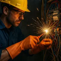 برقکار . برقکاری سیم کش سیم کشی  اتصال یابی