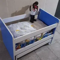 فروش تخت گهواره کارکرده همراه تشک