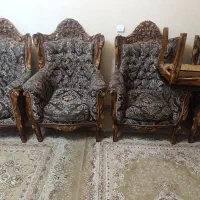 مبل سلطنتی همراه میزبان 9نفره میشه همراه میز وسط|مبلمان خانگی و میز عسلی|تهران, سبلان (لشگر)|دیوار