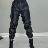 شلوارجاگر چرم داخل کُرکی نوآکبند فری سایز(تا۴۸)